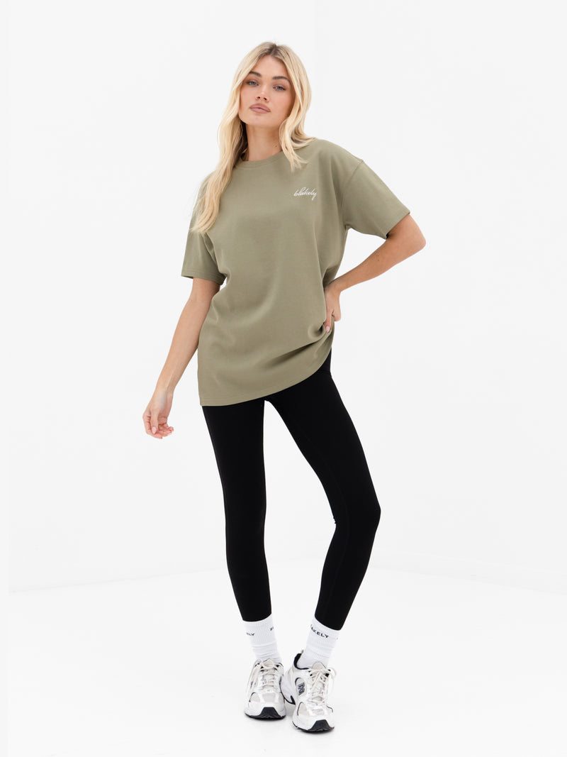 Mindy Oversized T-Shirt - Warme olijf