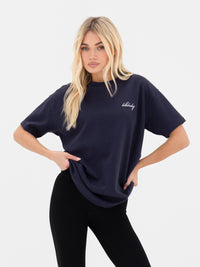 Mindy Oversized T-Shirt - Zartes Marineblau