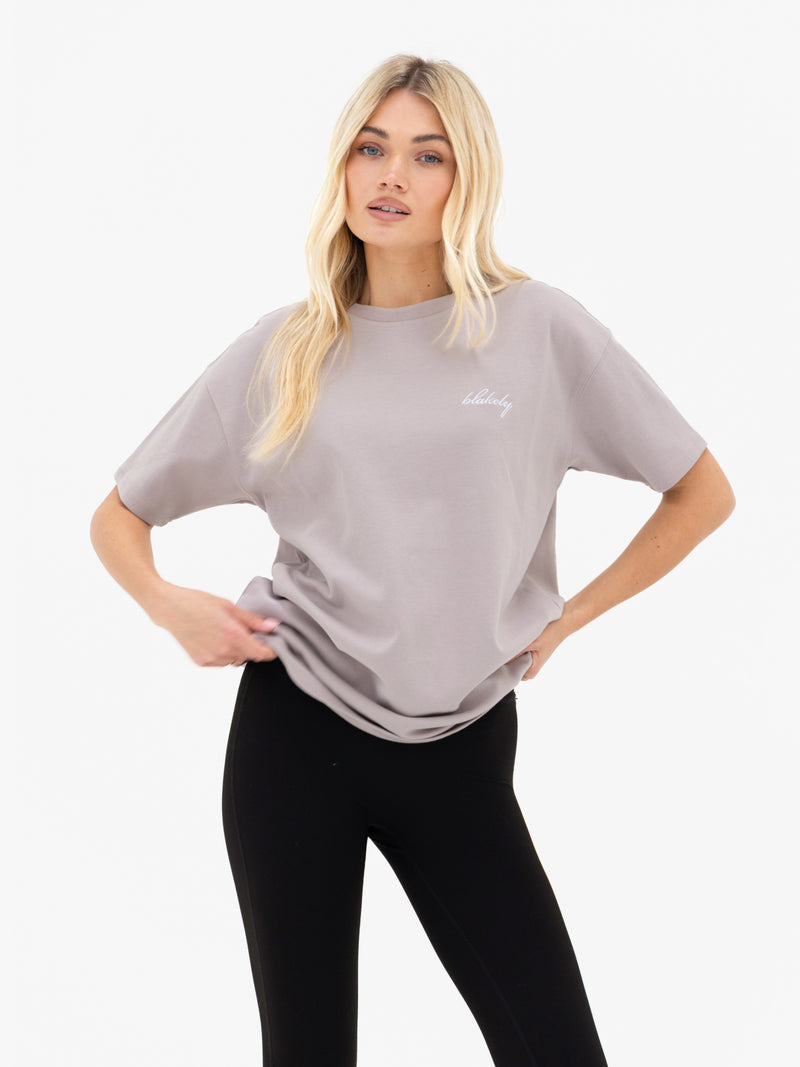 Mindy Oversized T-Shirt - Pebble