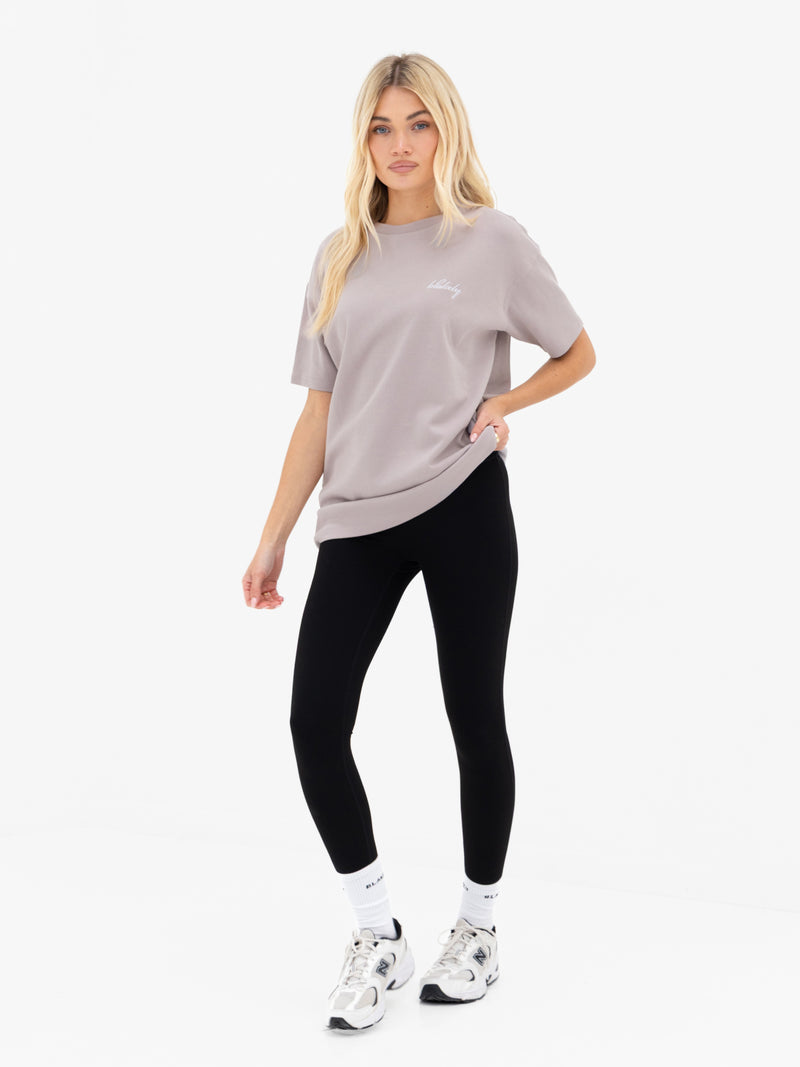 Mindy Oversized T-Shirt - Pebble