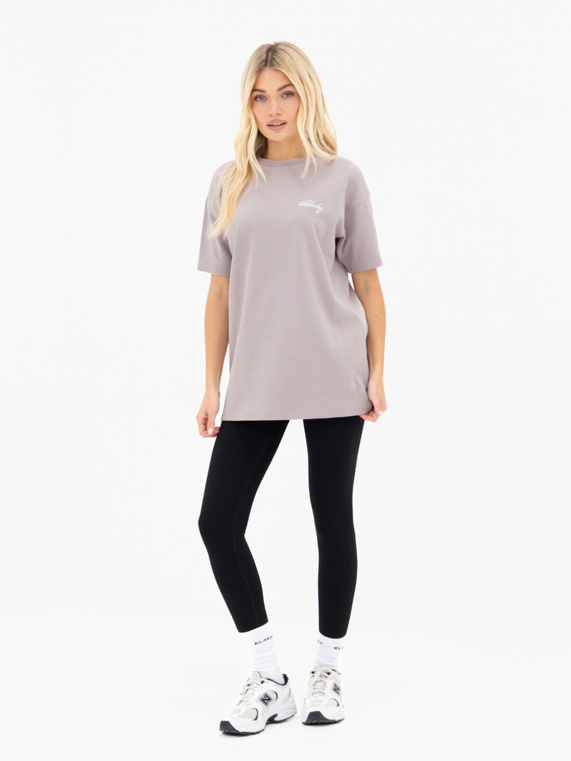 Mindy Oversized T-Shirt - Pebble