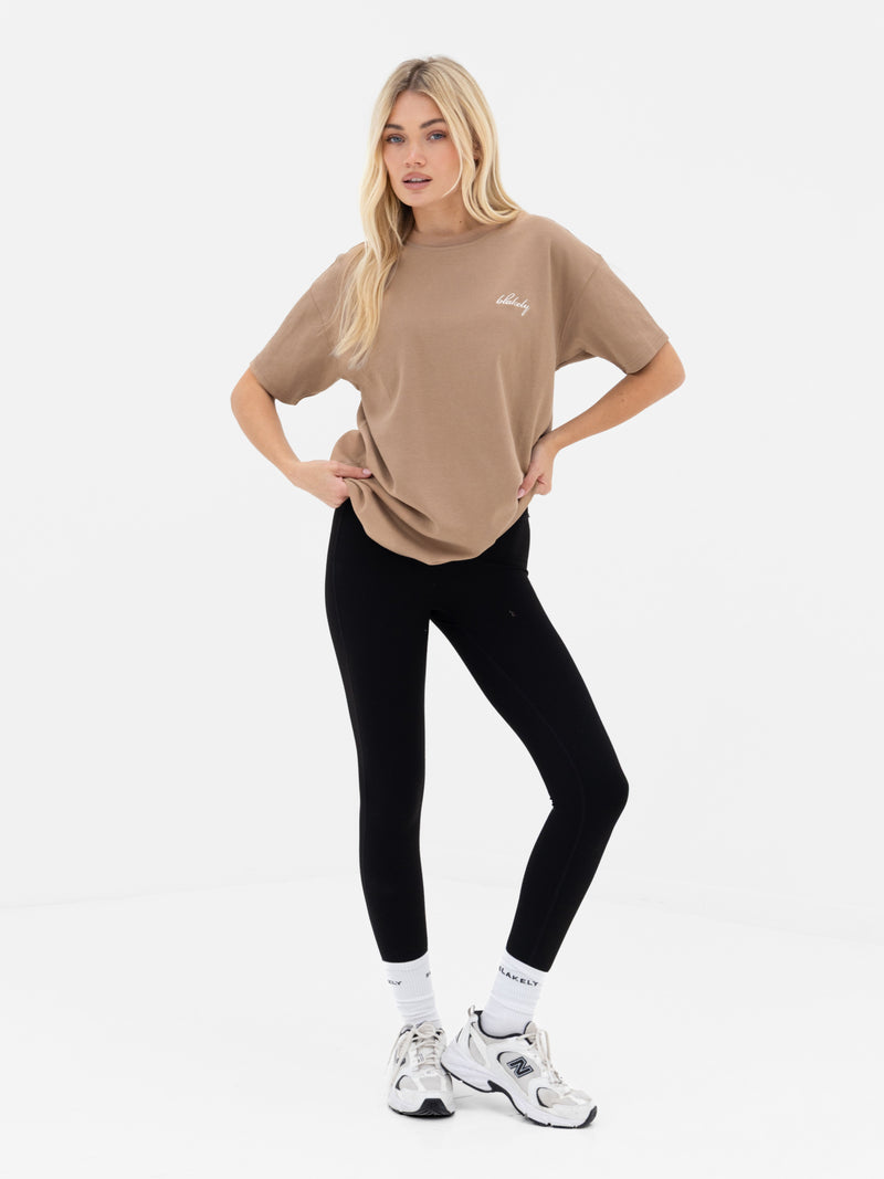 Mindy Oversized T-Shirt - Tan