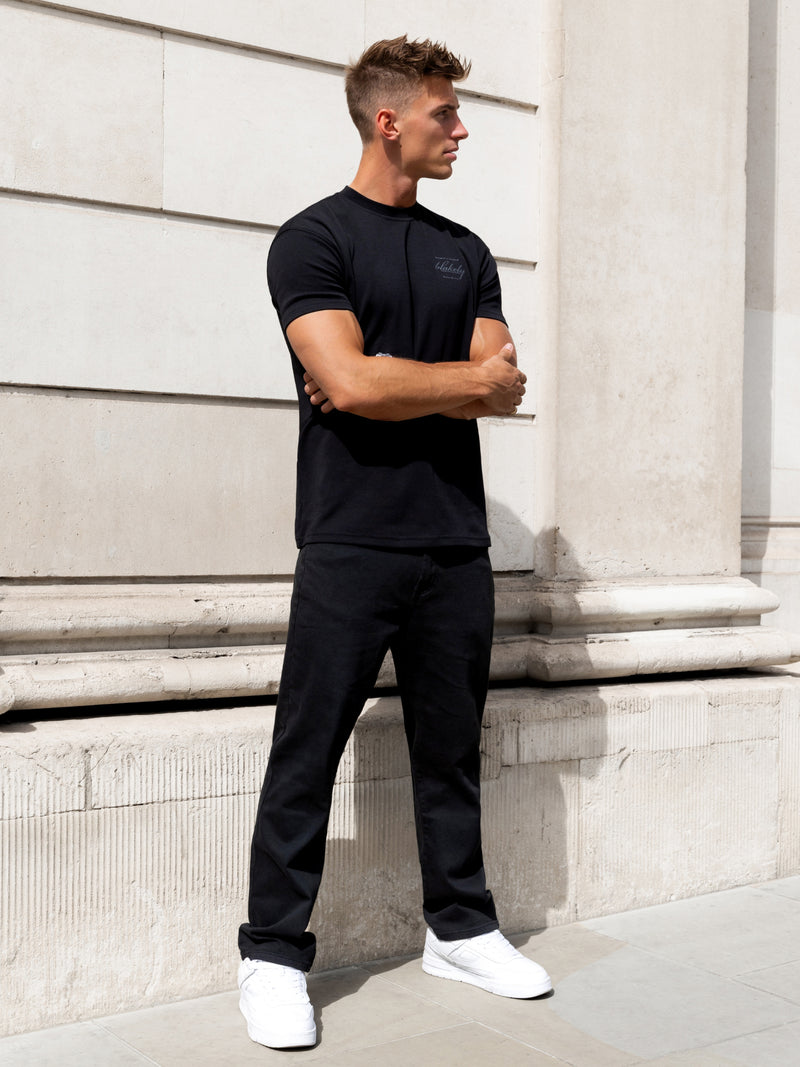 Austin Relaxed Script T-Shirt - Schwarz
