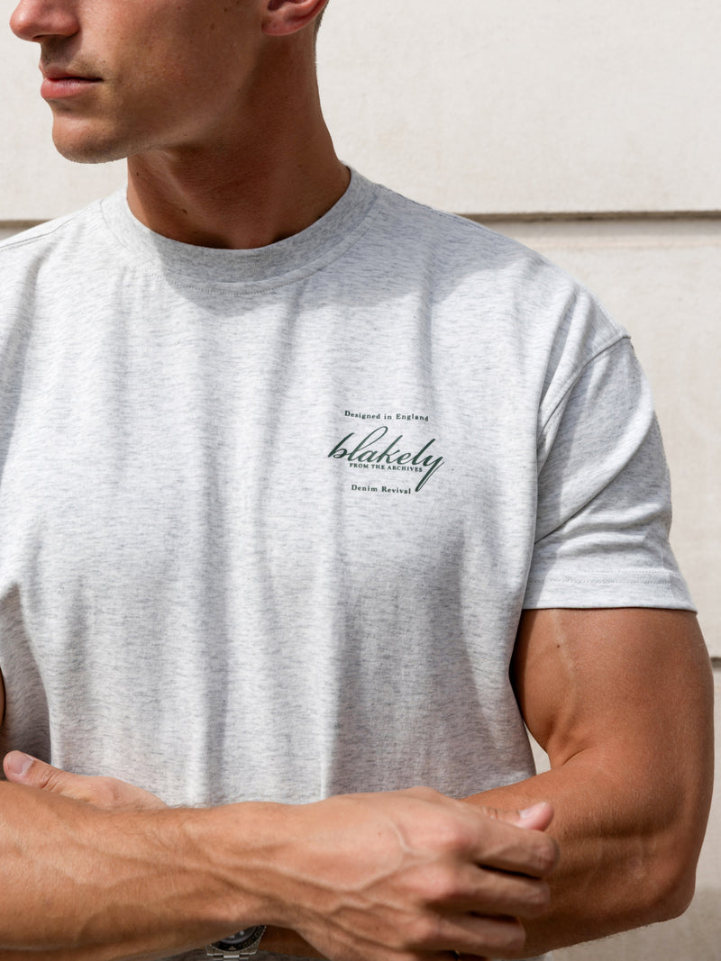 Austin Relaxed Script T-Shirt - Mergelweiß