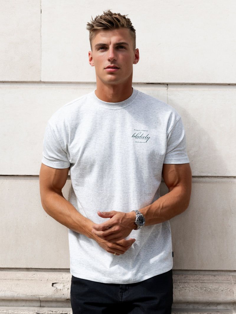 Austin Relaxed Script T-Shirt - Mergelweiß