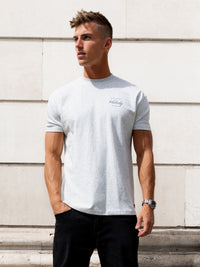 Austin Relaxed Script T-Shirt - Mergelweiß
