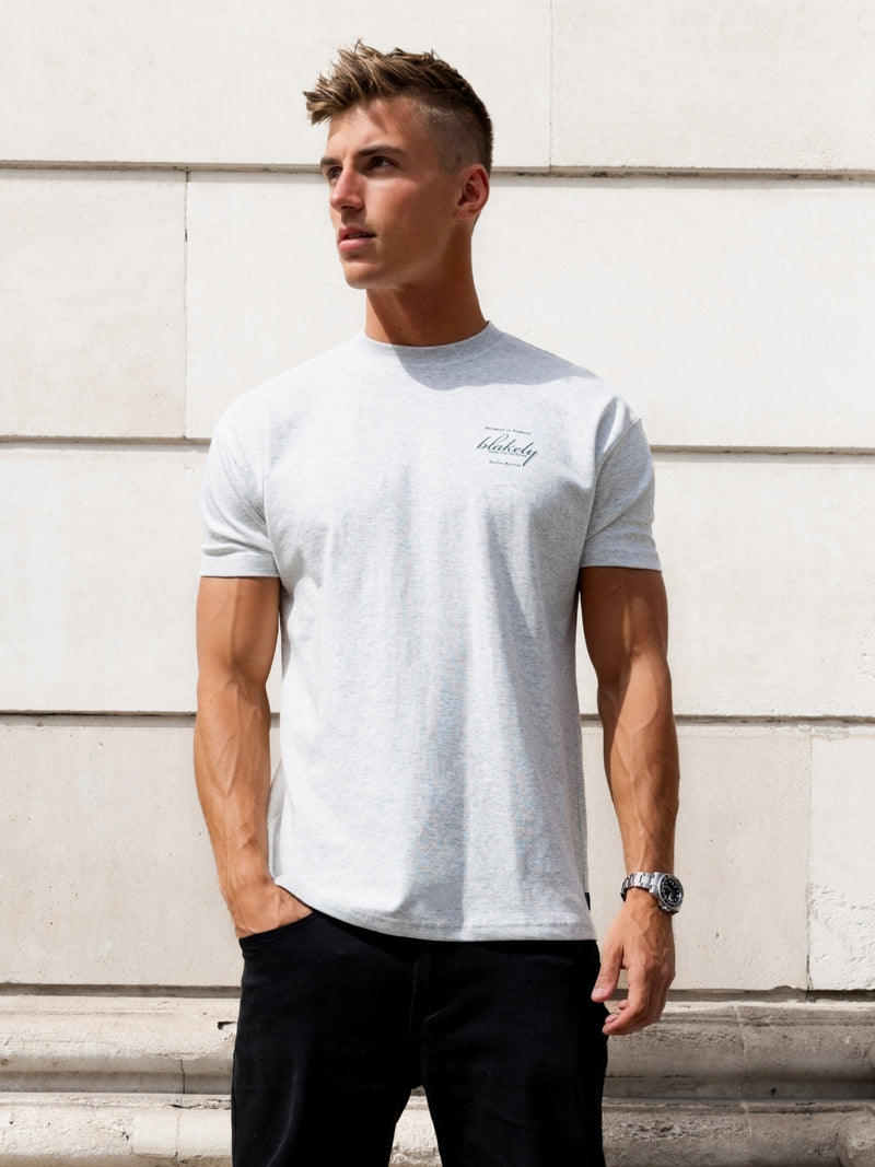 Austin Relaxed Script T-Shirt - Mergelweiß