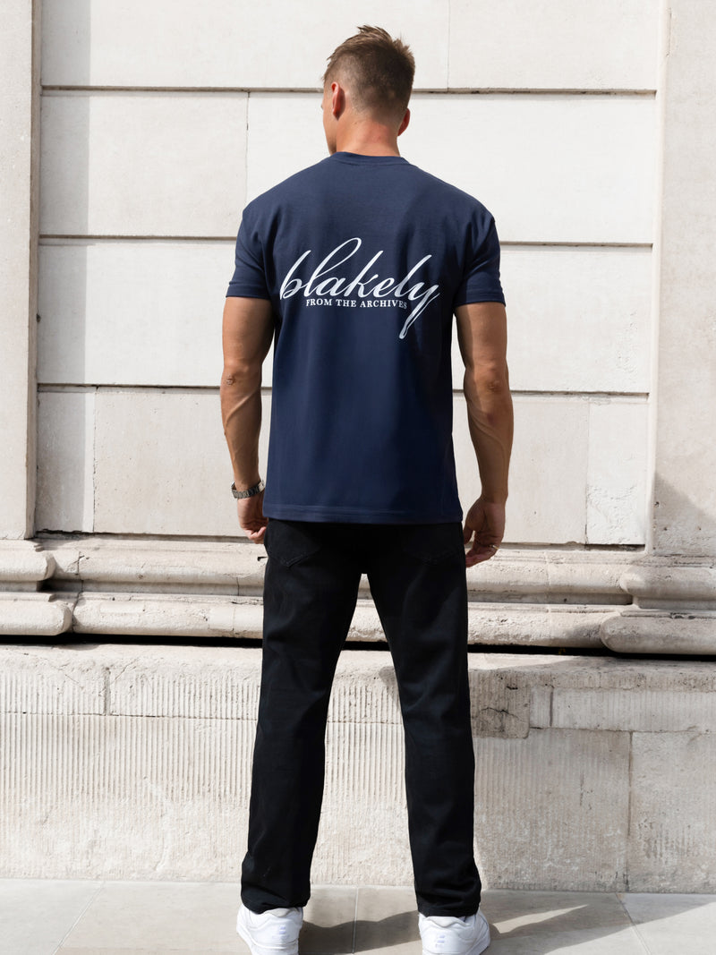 Austin Relaxed T-Shirt - Echtes Marineblau