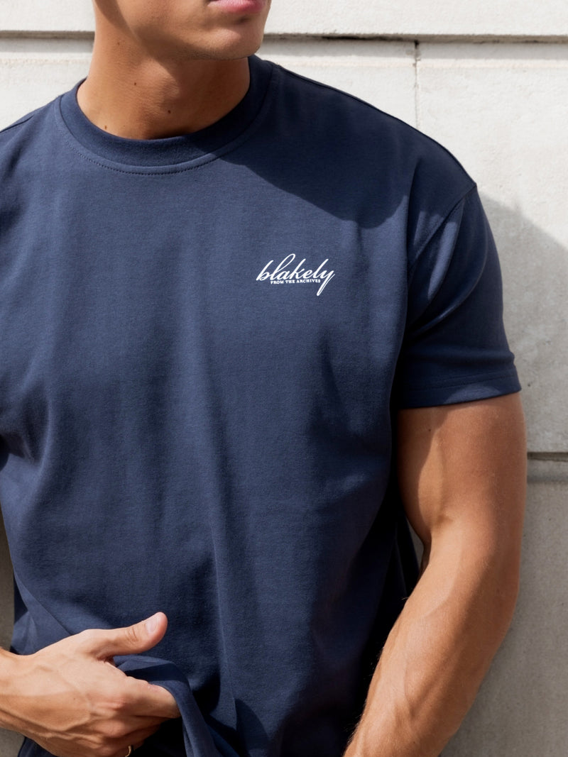 Austin Relaxed T-Shirt - Echtes Marineblau