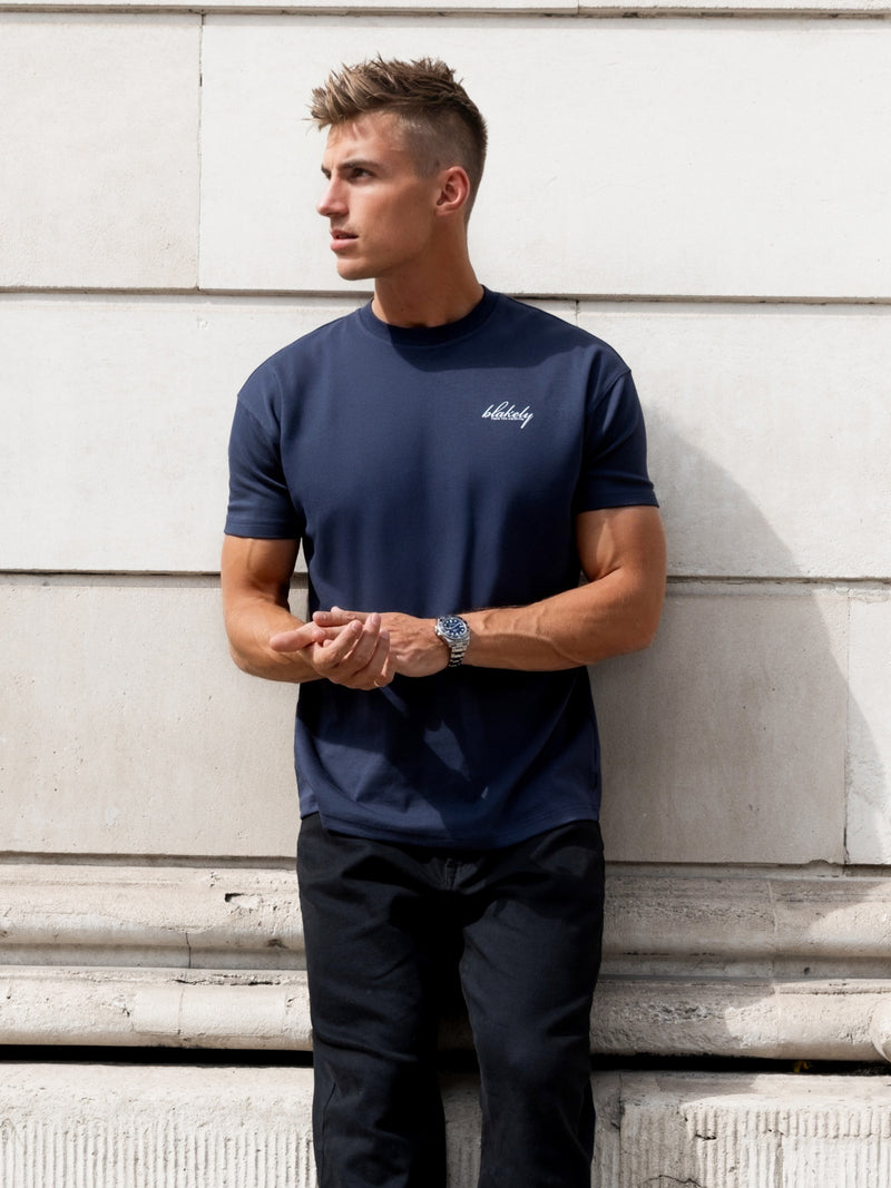 Austin Relaxed T-Shirt - Echtes Marineblau