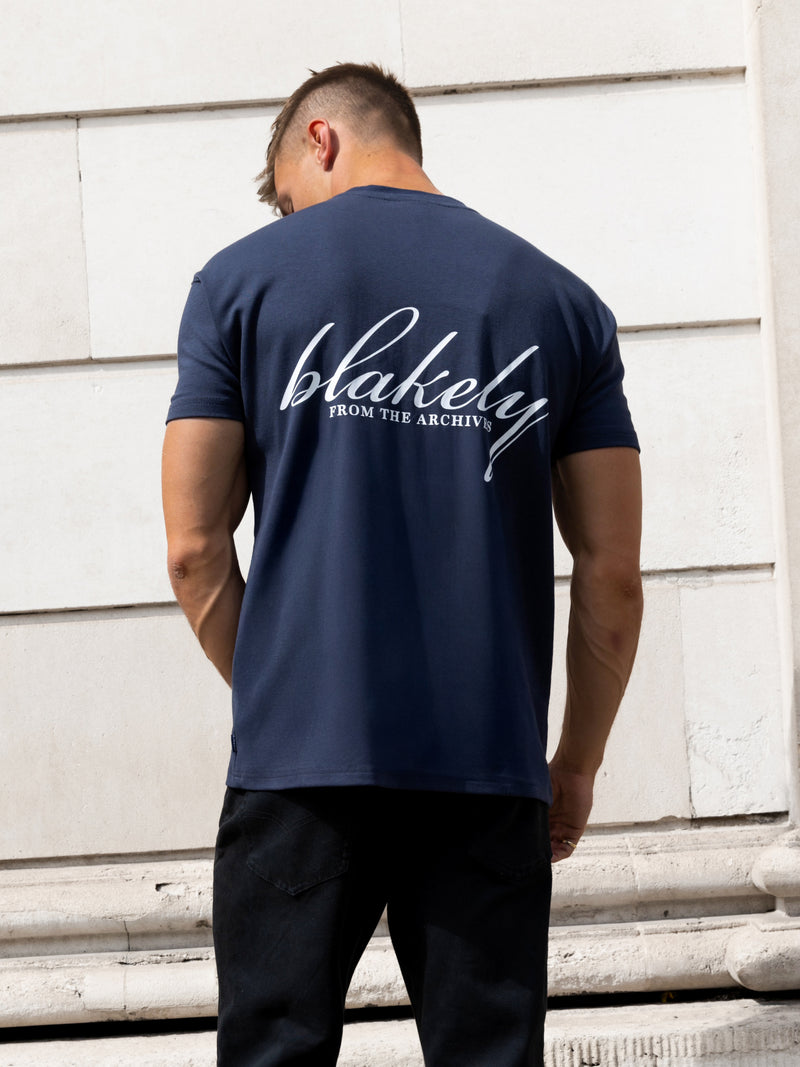 Austin Relaxed T-Shirt - Echtes Marineblau