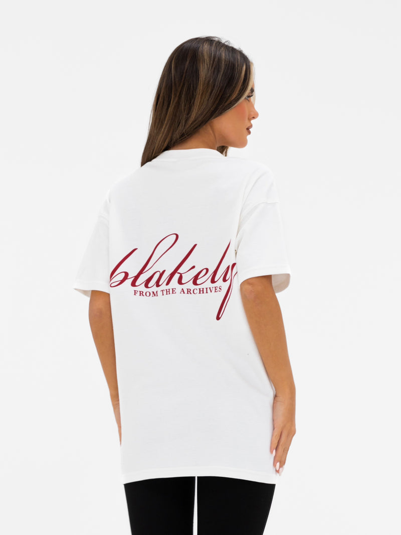 Georgia Oversized T-Shirt - Flaches Weiß