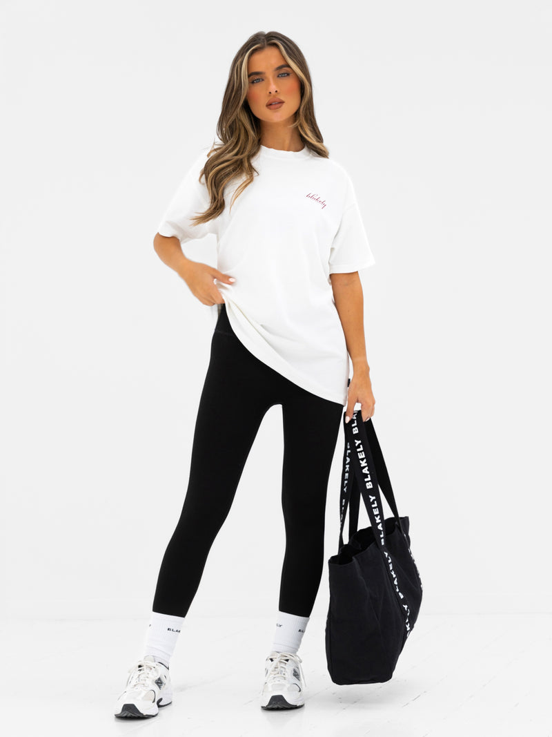 Georgia Oversized T-Shirt - Flaches Weiß