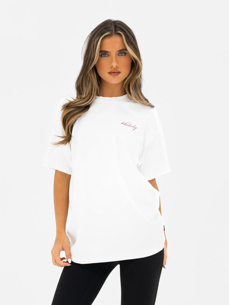 Georgia Oversized T-Shirt - Flaches Weiß