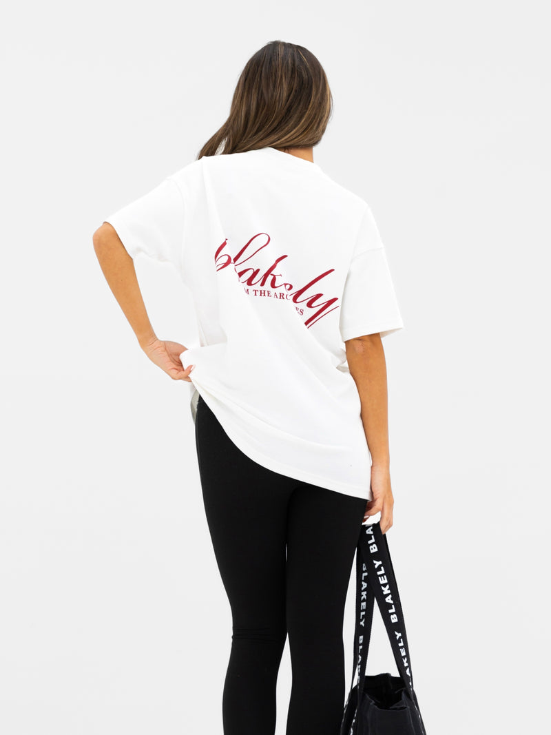 Georgia Oversized T-Shirt - Flaches Weiß