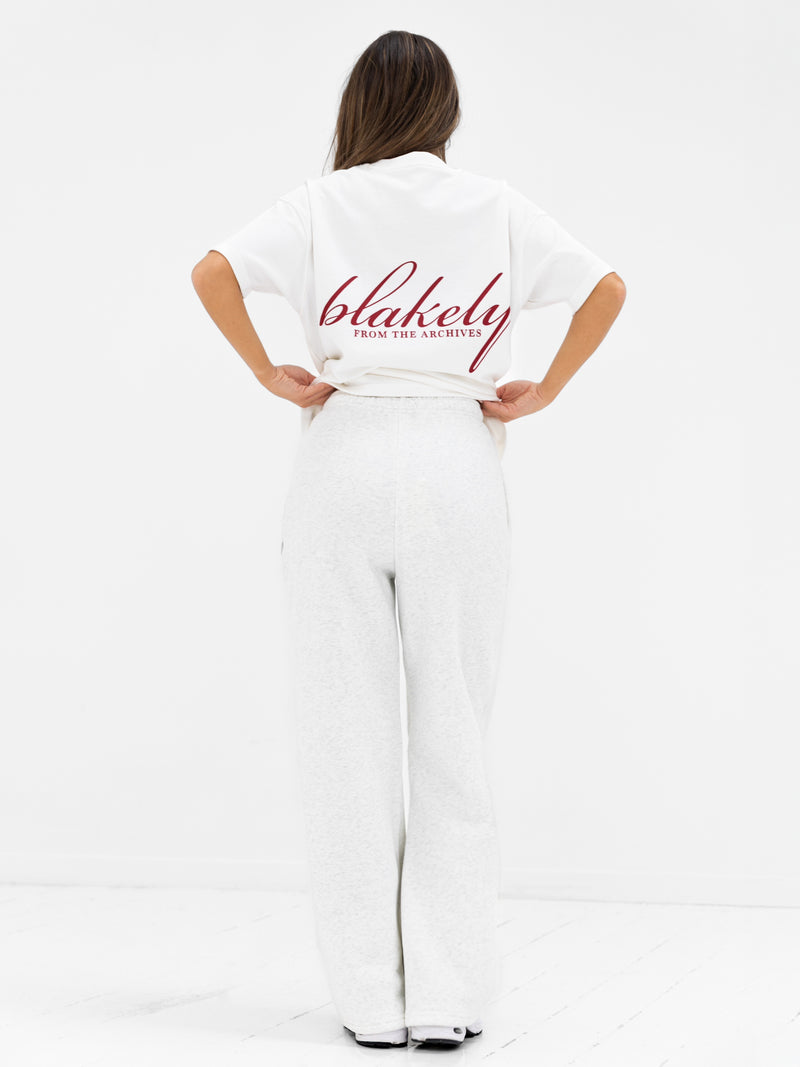 Georgia Oversized T-Shirt - Flaches Weiß