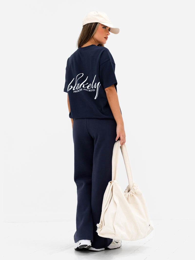 Georgia Oversized T-Shirt - Echtes Marineblau