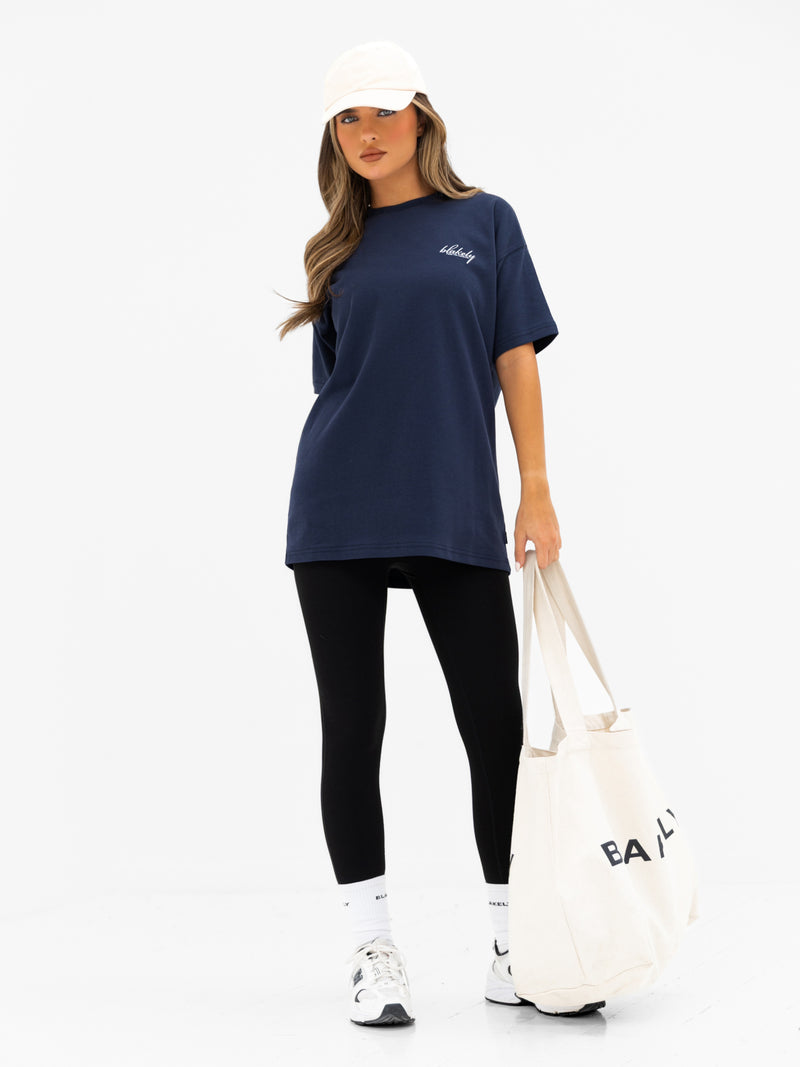 Georgia Oversized T-Shirt - Echtes Marineblau