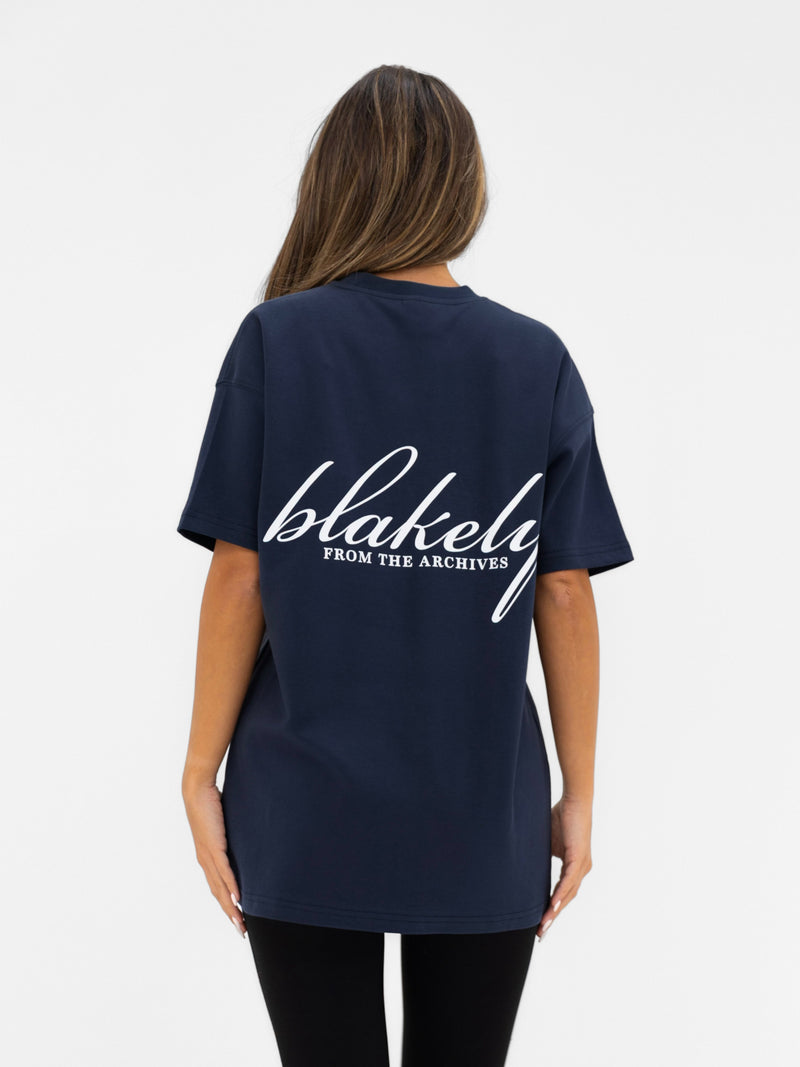 Georgia Oversized T-Shirt - Echtes Marineblau