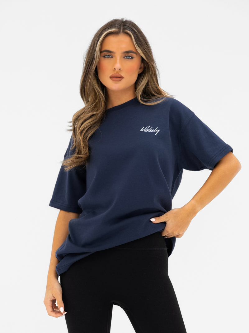 Georgia Oversized T-Shirt - Echtes Marineblau