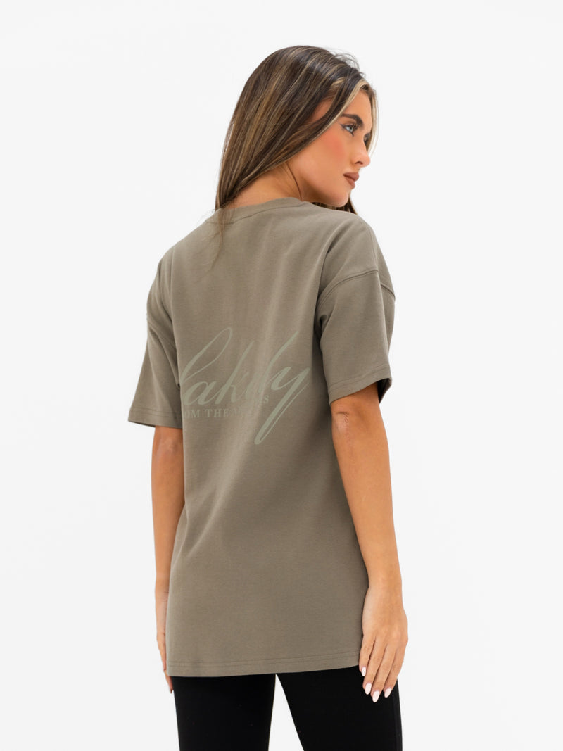 Georgia Oversized T-Shirt - Safarigrün