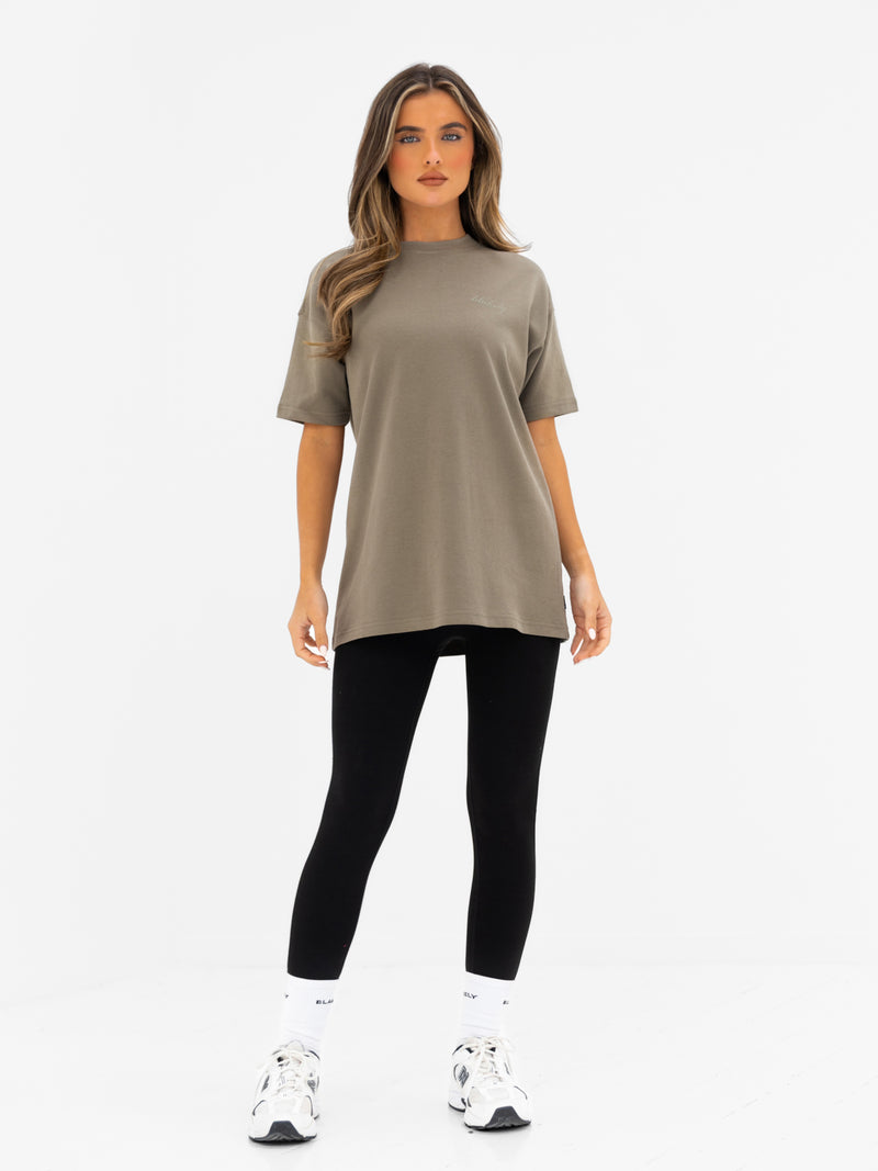 Georgia Oversized T-Shirt - Safarigrün