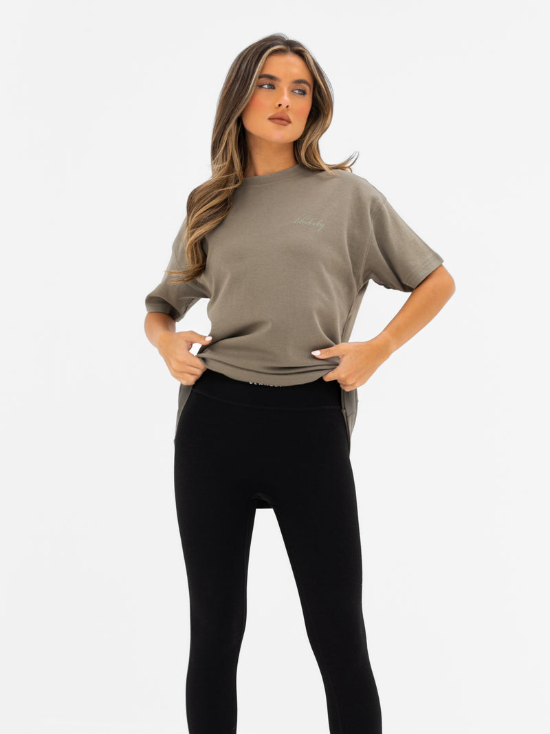 Georgia Oversized T-Shirt - Safarigrün