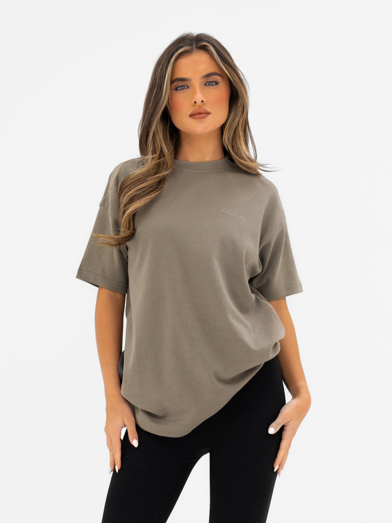 Georgia Oversized T-Shirt - Safarigrün