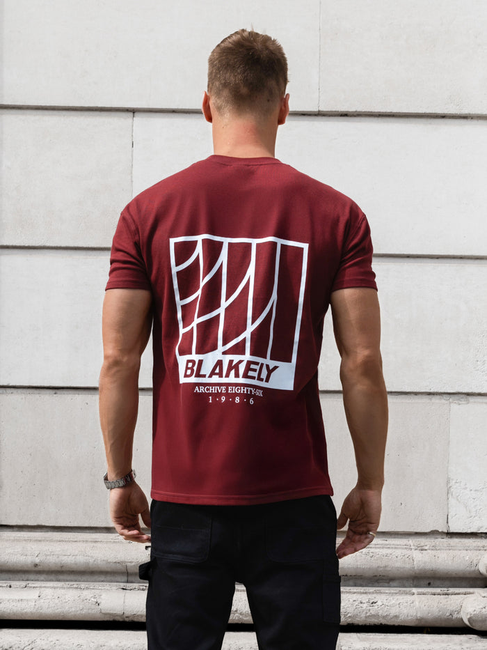 Odell Relaxed T-Shirt - Maroon Red
