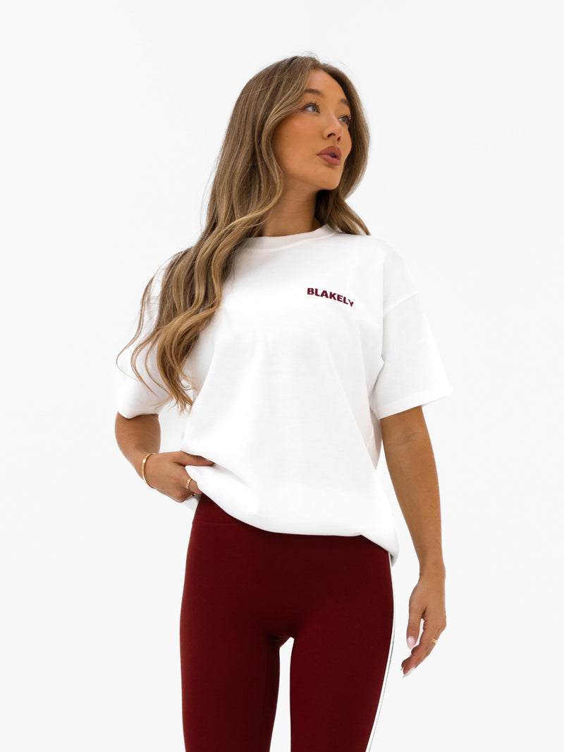 Naomi Oversized T-Shirt – Flaches Weiß