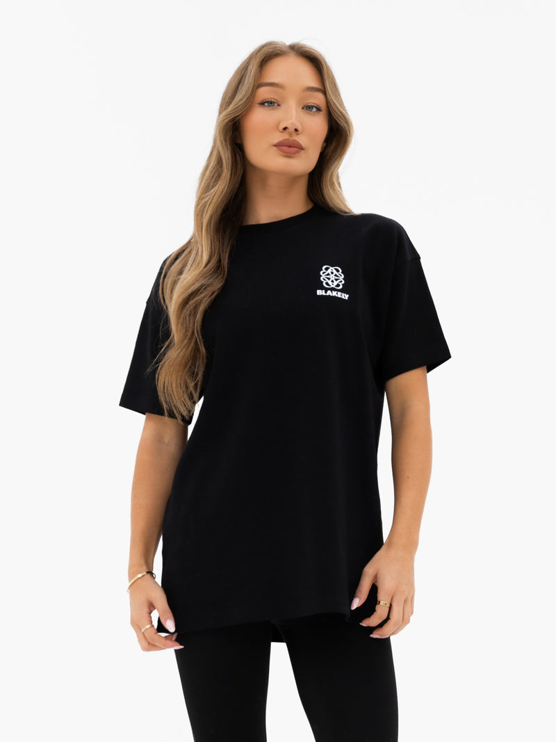 Iris Oversized T-Shirt - Schwarz
