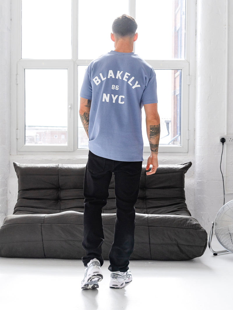 NYC Relaxed T-Shirt - Bewolkt blauw