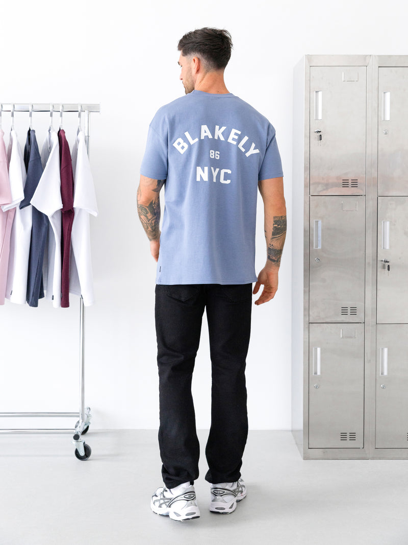 NYC Relaxed T-Shirt - Bewolkt blauw
