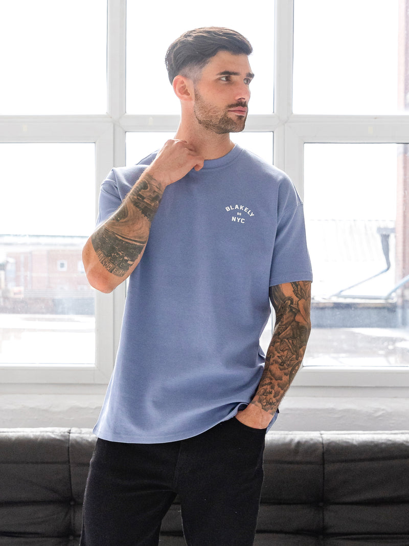 NYC Relaxed T-Shirt - Bewolkt blauw