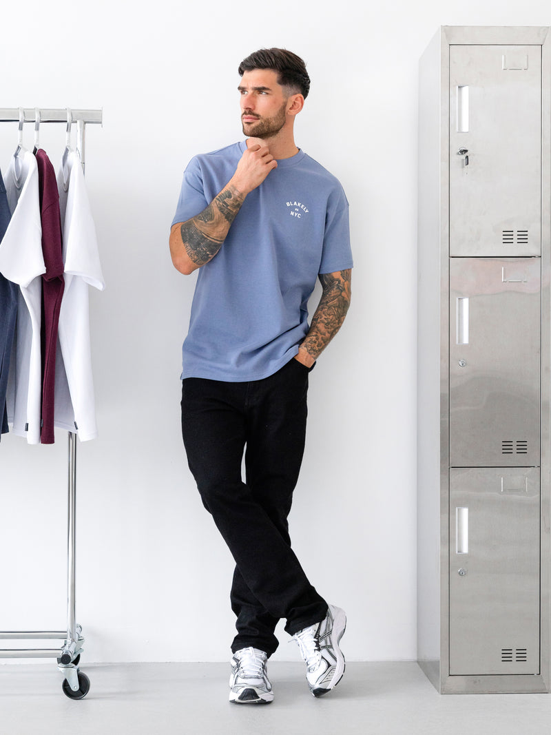 NYC Relaxed T-Shirt - Bewolkt blauw