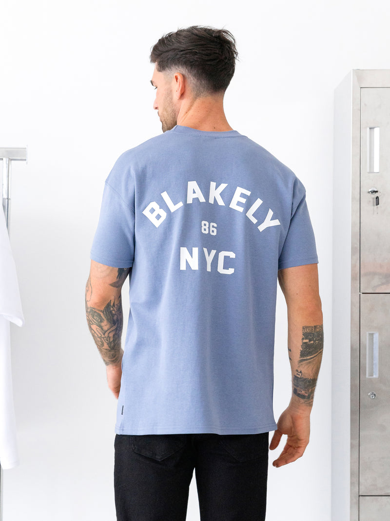 NYC Relaxed T-Shirt - Bewolkt blauw