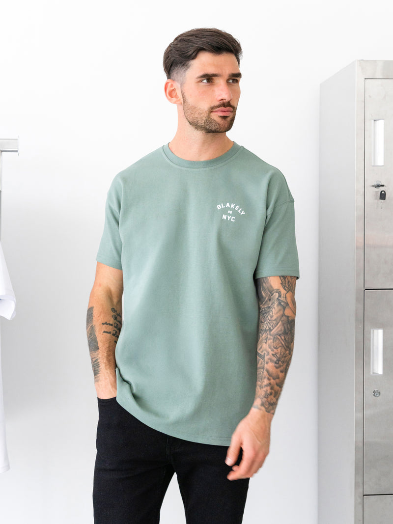 NYC Relaxed T-Shirt - Salbeigrün