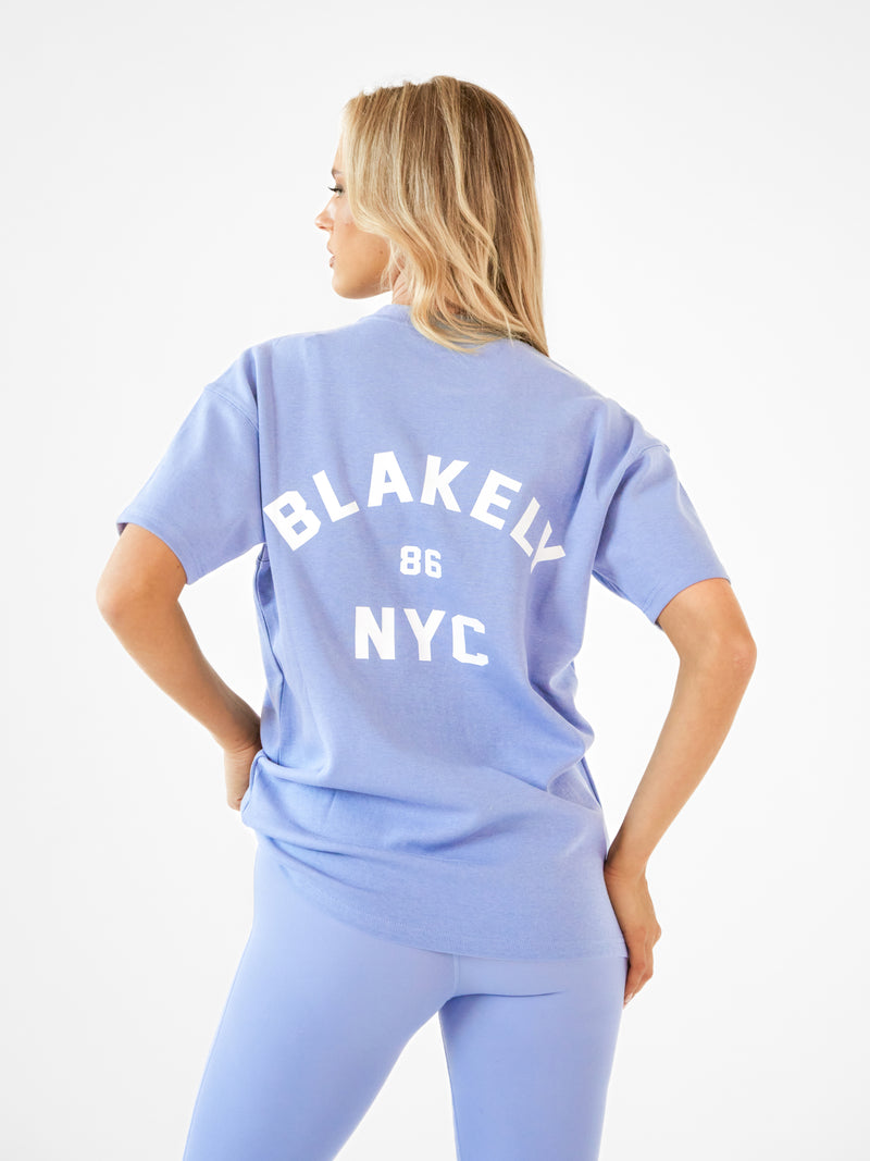 NYC Oversized T-Shirt - Wolkiges Blau
