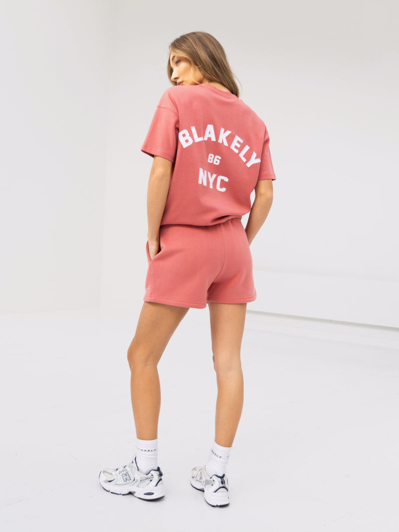 NYC Oversized T-Shirt - Sunrise Coral