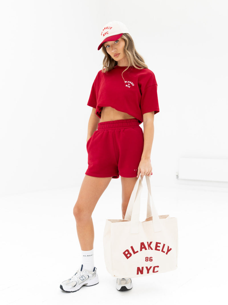 NYC Oversized T-Shirt - Cherry Red