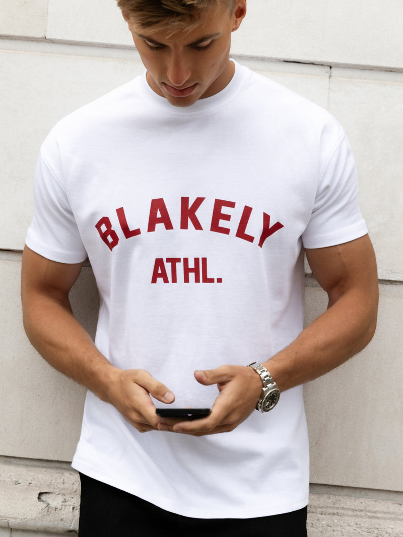 Zion Relaxed T-Shirt - White & Red