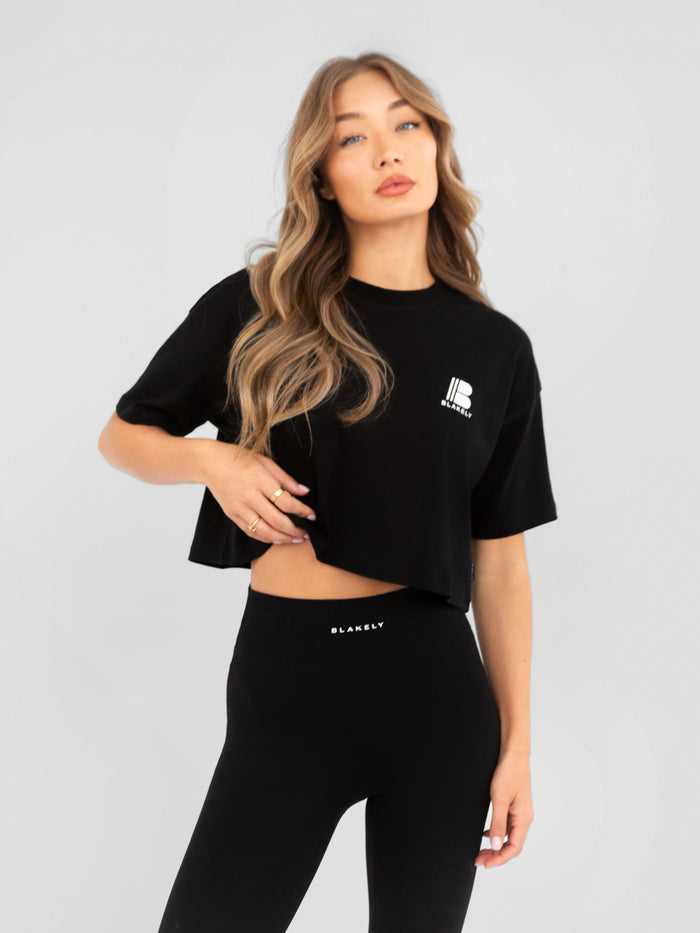 Apex Pro Cropped T-Shirt - Black