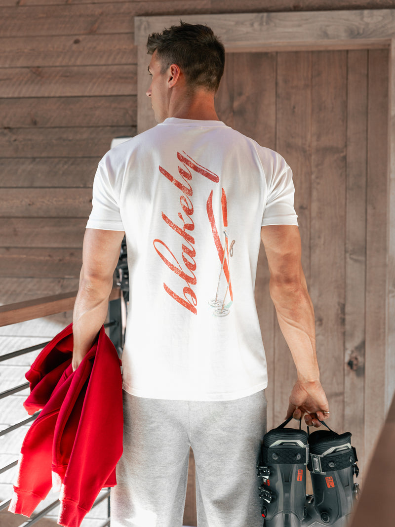 Sonny Relaxed T-Shirt - White & Bright Red