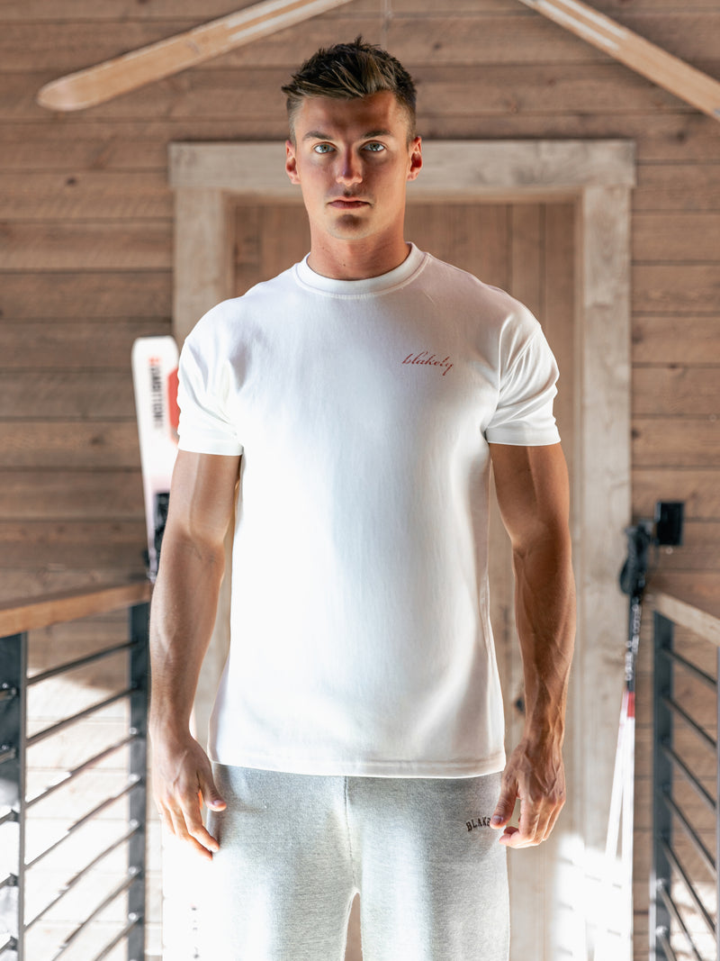 Sonny Relaxed T-Shirt - White & Bright Red