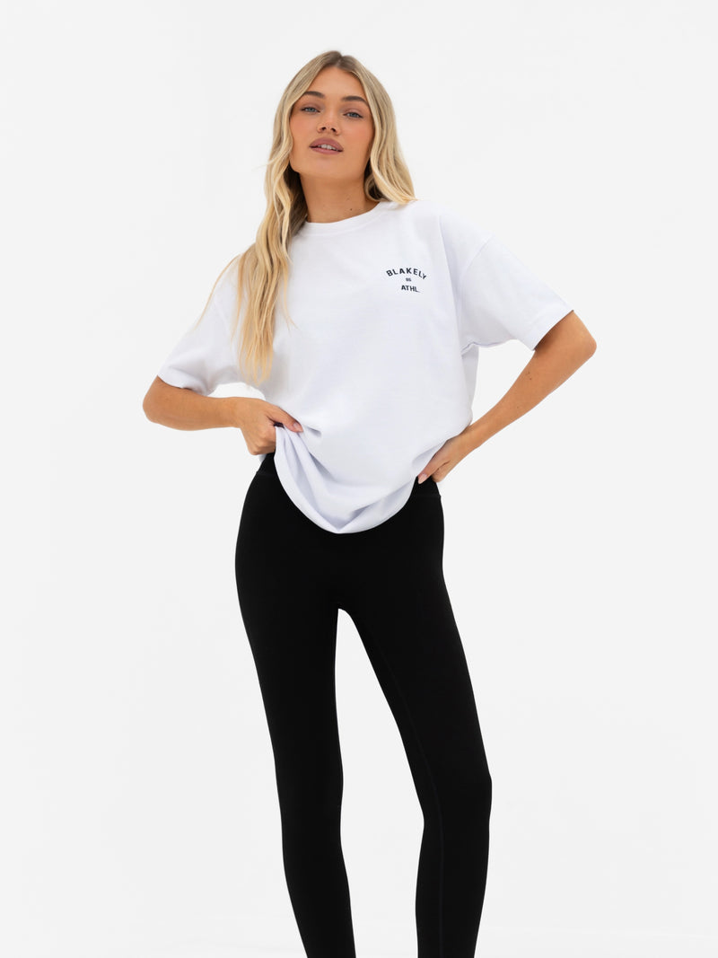 Hallie Oversized T-Shirt - Weiß & Schwarz