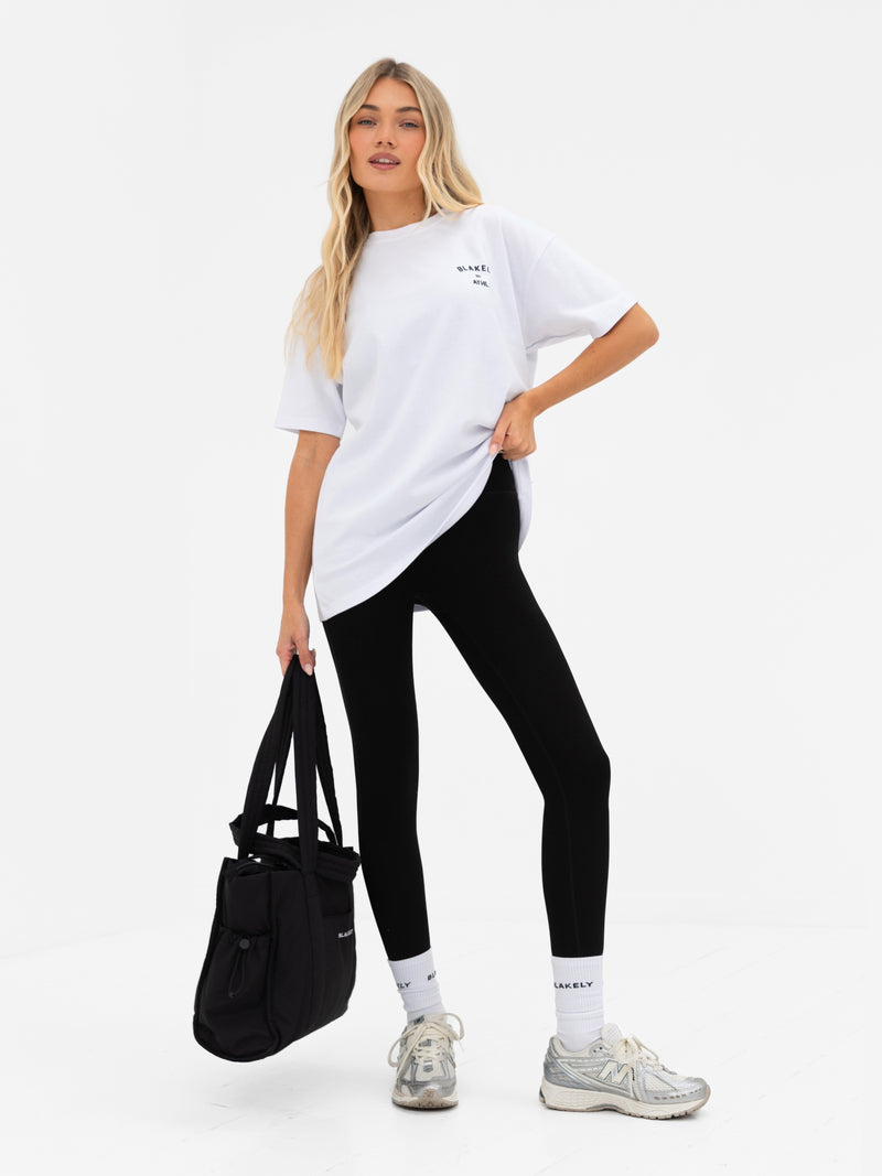 Hallie Oversized T-Shirt - Weiß & Schwarz