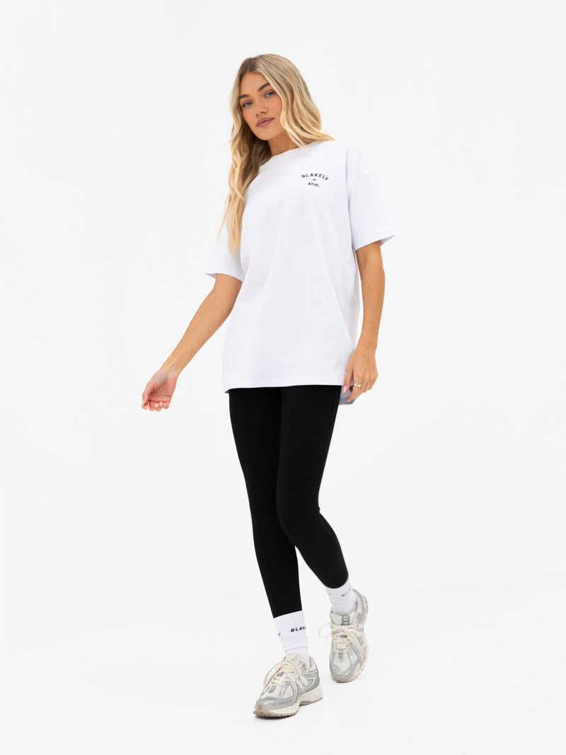 Hallie Oversized T-Shirt - Weiß & Schwarz