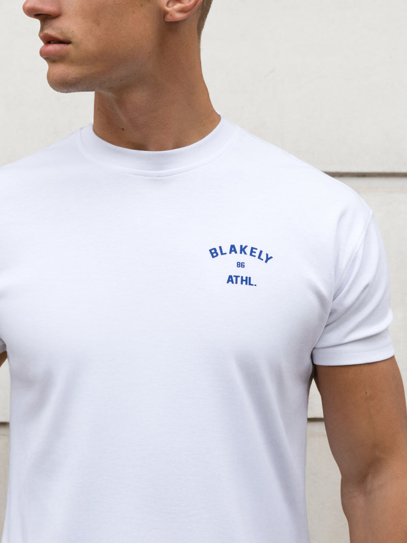 Niko Relaxed T-Shirt - Weiß & Kobaltblau