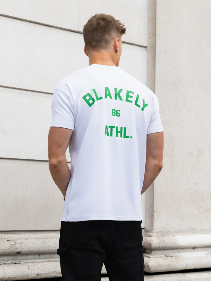 Niko Relaxed T-Shirt - Weiß & Kräftiges Grün