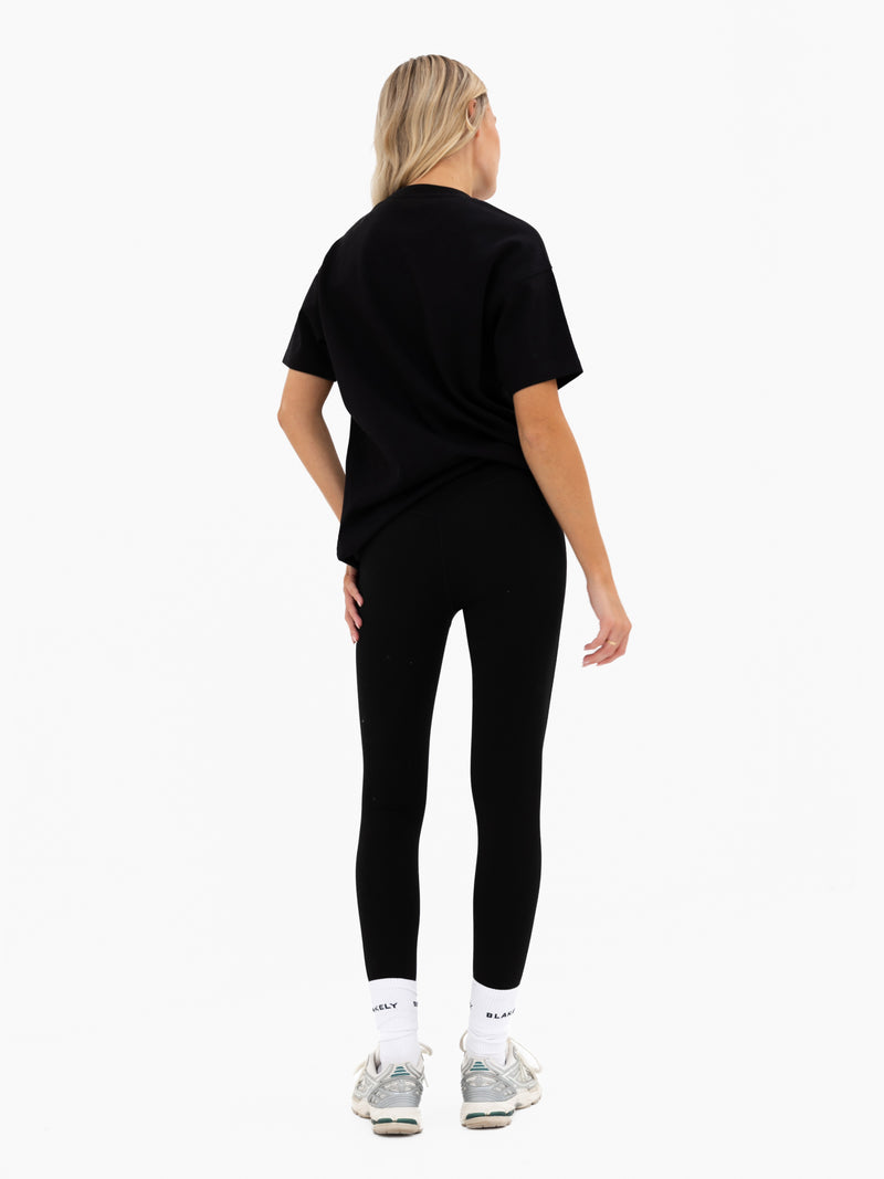 Lila Oversized T-Shirt - Black & Ultra lilac